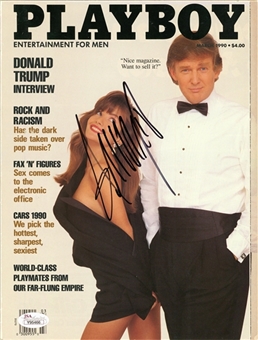1990 Donald Trump Autographed Playboy Magazine (JSA)